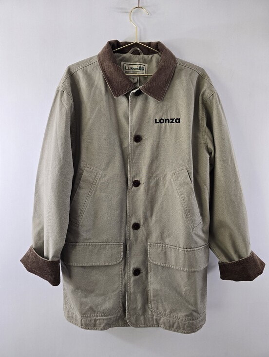 L.L. Bean Other - LL Bean Barn Jacket Corduroy Trim Vintage VTG 90s Y2k Chore Coat Button Front M